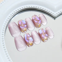 No.F312 Light Purple Fingernails Patch 24pcs/Set