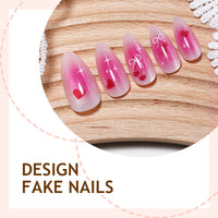 No.VN77 Valentine’s Heart Press-On Nails Set (24 Pcs)