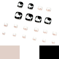 No.412 Black &White Whale Toenails Patch 24pcs/Set
