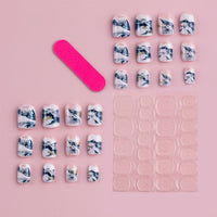No.F402 Gray Fingernails Patch 24pcs/Set