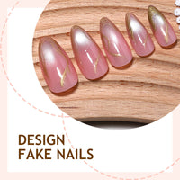 No.F568 Lcy Waves Cat's Eye Fingernails Patch 24pcs/Set