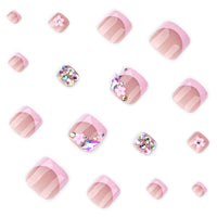 No.681 Light Pink Toenails Patch 24pcs/Set