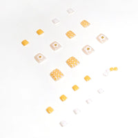 No.451 Yellow Flowers Toenails Patch 24pcs/Set