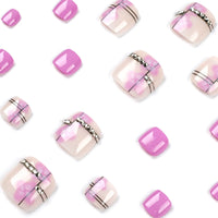 No.409 Purple Toenails Patch 24pcs/Set