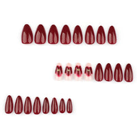 No.F289 Red Fingernails Patch 24pcs/Set