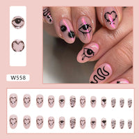 No.F440 Love Rose Fingernails Patch 24pcs/Set