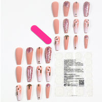 No.F552 Glitter Gradient Fingernails Patch 24pcs/Set