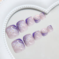 No.522 Light Purple Toenails Patch 24pcs/Set