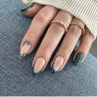 No.F485 Christmas Tree Fingernails Patch 24pcs/Set