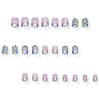 No.ET14 Colorful Flowers Fingernails Patch 24pcs/Set