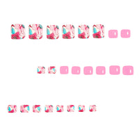 No.497 Rose Toenails Patch 24pcs/Set