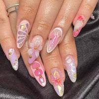 No.F545 3D Flowers Fingernails Patch 24pcs/Set
