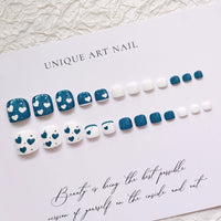 No.473 Cute Blue Toenails Patch 24pcs/Set