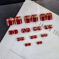 No.521 Wine Red Toenails Patch 24pcs/Set