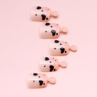 No.557 Pink Leopard Toenails Patch 24pcs/Set