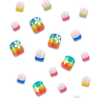 No.446 Multicolor Toenails Patch 24pcs/Set