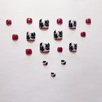 No.548 Black Leaves Toenails Patch 24pcs/Set