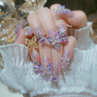 No.F297 Butterfly Fingernails Patch 24pcs/Set