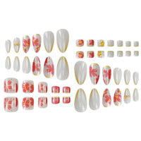 No.PSN86 Butterfly Flowers Hand & Toe Pair Set-48pcs