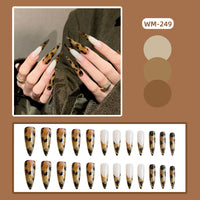 No.F546 Leopard Print Fingernails Patch 24pcs/Set