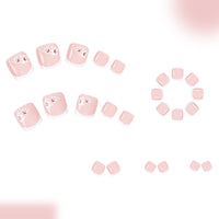 No.640 White Flowers Toenails Patch 24pcs/Set