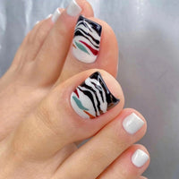 No.659 Black & White Toenails Patch 24pcs/Set