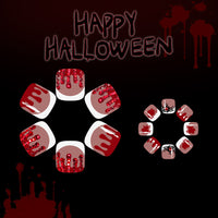 No.AW127 Halloween Dark Red Toenails Patch 24pcs/Set