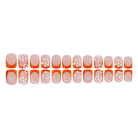 No.F506 Orange Fingernails Patch 24pcs/Set