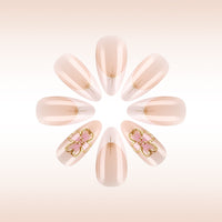 No.F527 Golden Yellow Fingernails Patch 24pcs/Set