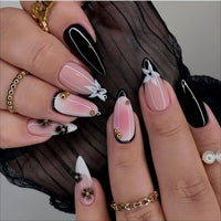 No.F489 French Flowers Fingernails Patch 24pcs/Set