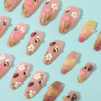 No.F474 Flower Bee Fingernails Patch 24pcs/Set