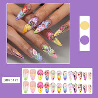 No.F499 3D Ripple Flowers Fingernails Patch 24pcs/Set