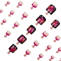 No.611 Gradient Flowers Toenails Patch 24pcs/Set