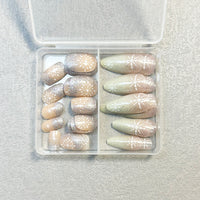 No.PSN60 White Snowflakes Fingernails Pair Set-48pcs