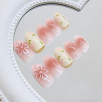 No.F451 Cute Pink Fingernails Patch 24pcs/Set