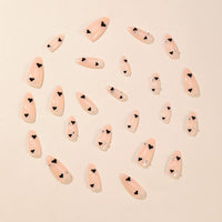 No.VN55 Black Love Fingernails Patch 24pcs/Set