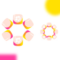 No.632 Colorful Flowers Toenails Patch 24pcs/Set