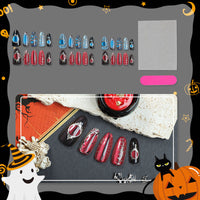 No.AW165 Halloween Cat's Eye Fingernails Patch 24pcs/Set