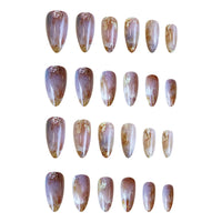 No.F534 Brown Fingernails Patch 24pcs/Set
