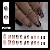 No.F450 Dark Leopard Fingernails Patch 24pcs/Set