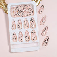 No.F363 Pink Leopard Print Fingernails Patch 24pcs/Set