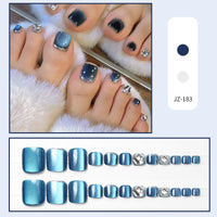 No.509 Blue Cat's Eye Toenails Patch 24pcs/Set