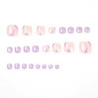 No.459 Purple Toenails Patch 24pcs/Set