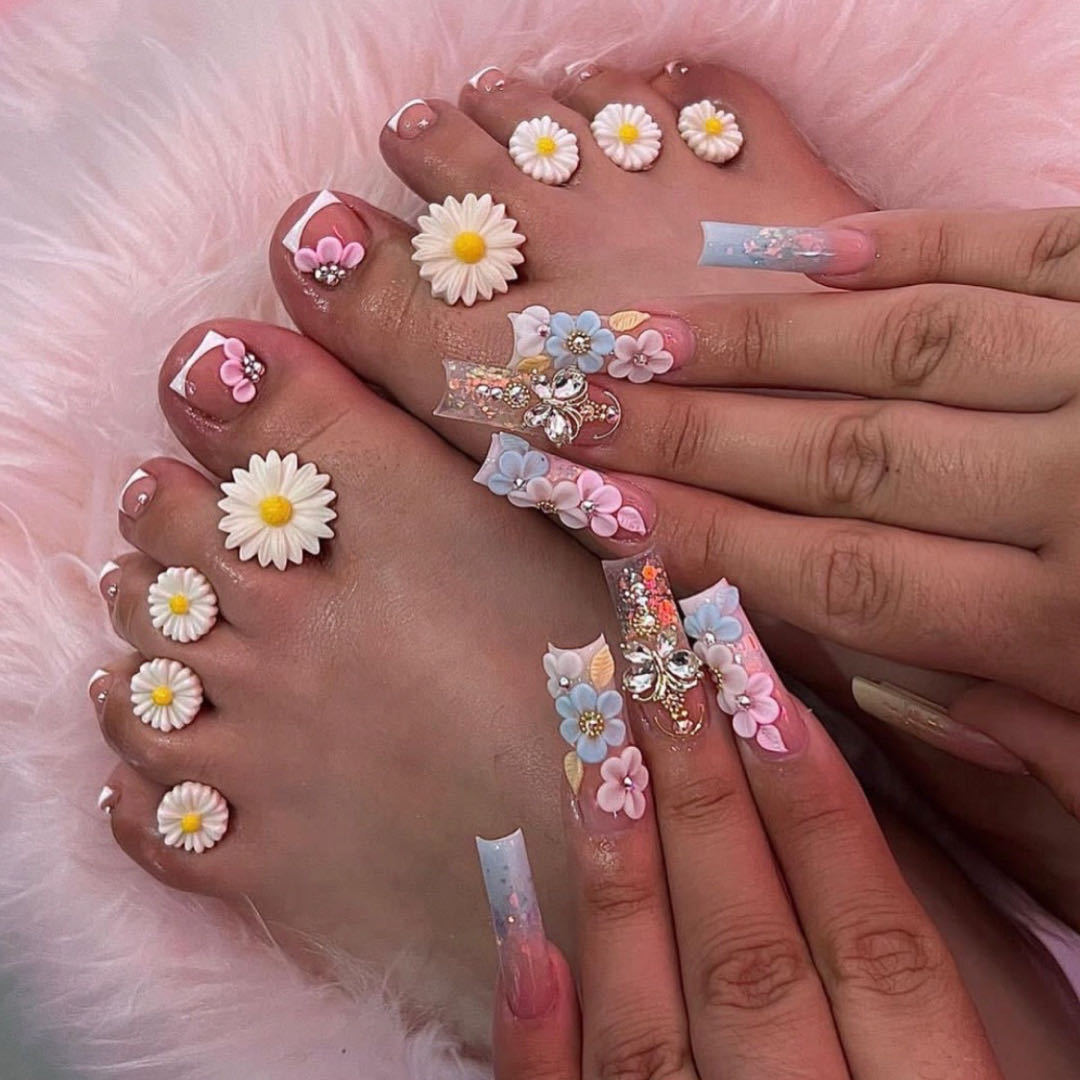 No.PSN123 Print  Hand & Toe Pair Set-48pcs