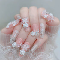 No.F303 Flowers&Butterflies Fingernails Patch 24pcs/Set