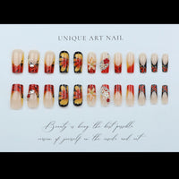 No.F480 Butterfly Sparkle Fingernails Patch 24pcs/Set