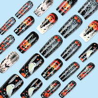 No.AW131 Halloween Jack-o'-lantern Fingernails Patch 24pcs/Set