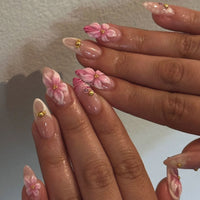 No.F487 3D Sweet Flowers Fingernails Patch 24pcs/Set