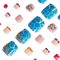 No.495 Shell Star Toenails Patch 24pcs/Set