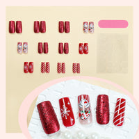 No.CM113 Christmas Santa Hat Fingernails Patch 24pcs/Set